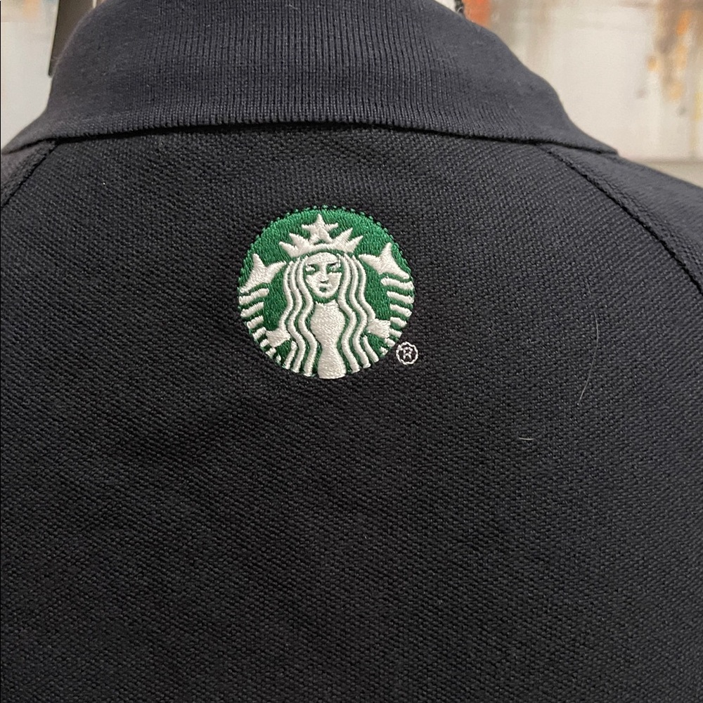 Nike golf Starbucks black polo shirt - Picture 4 of 7
